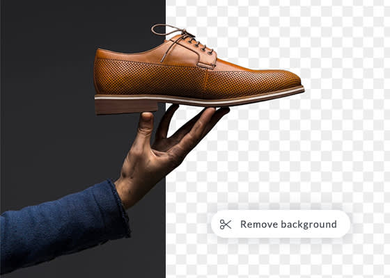 Brown shoe with background removed by PicMonkey's Background Remover tool