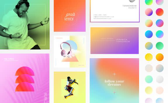 Color gradient designs made with PicMonkey. 
